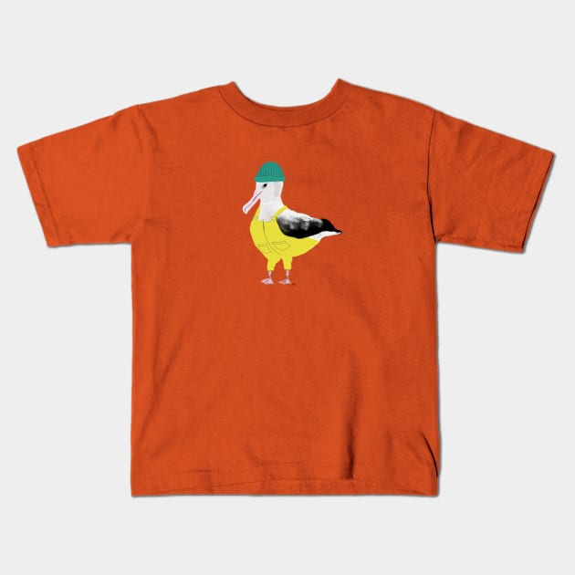 Albatross Fisherman Kids T-Shirt by EmilyLaurelHarris